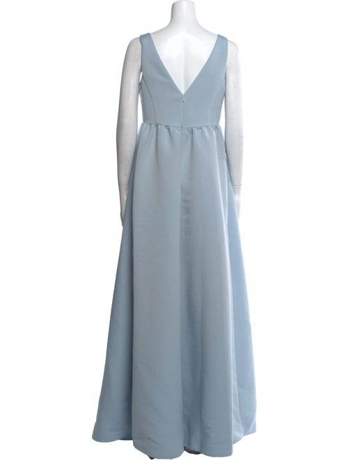 Amsale V-Neck Long Dress