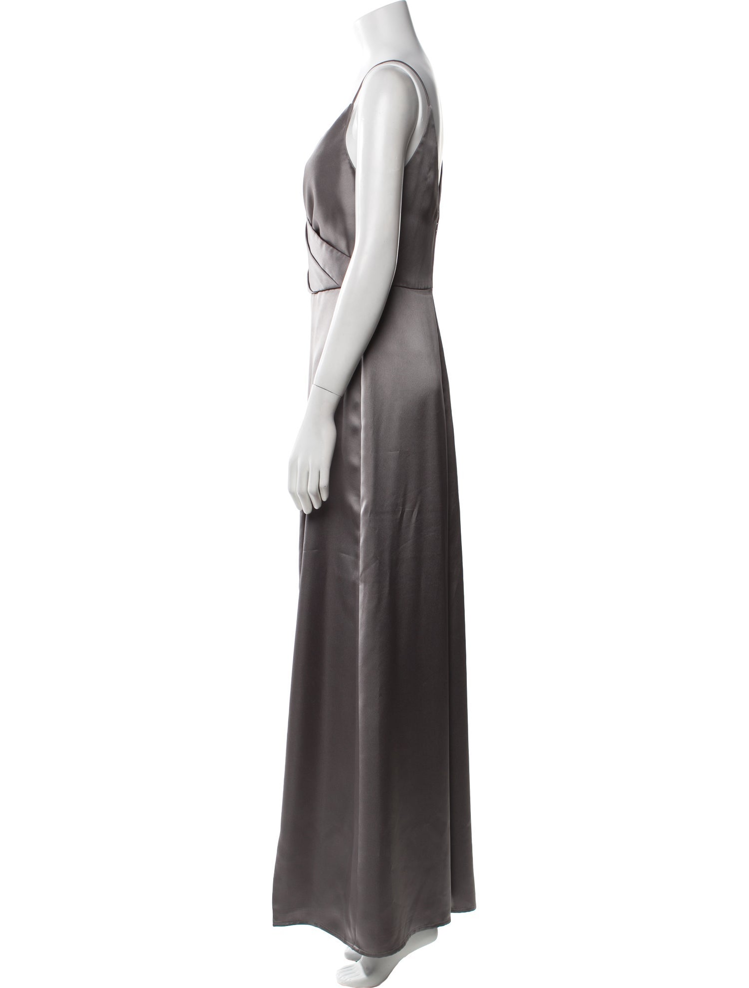 Amsale V-Neck Long Dress