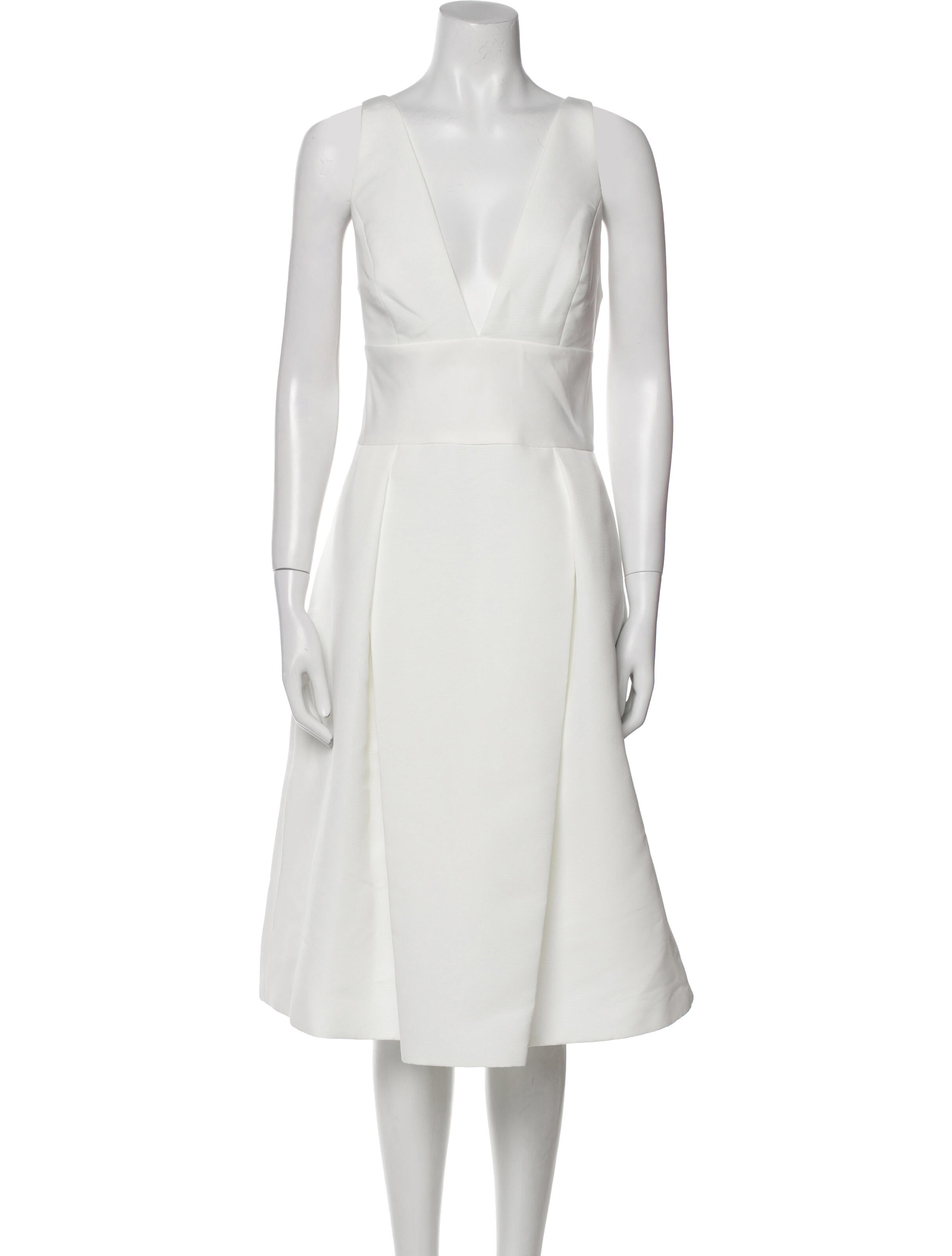 Amsale V-Neck Midi Length Dress w/ Tags