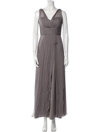 Amsale Silk Long Dress