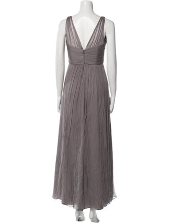 Amsale Silk Long Dress
