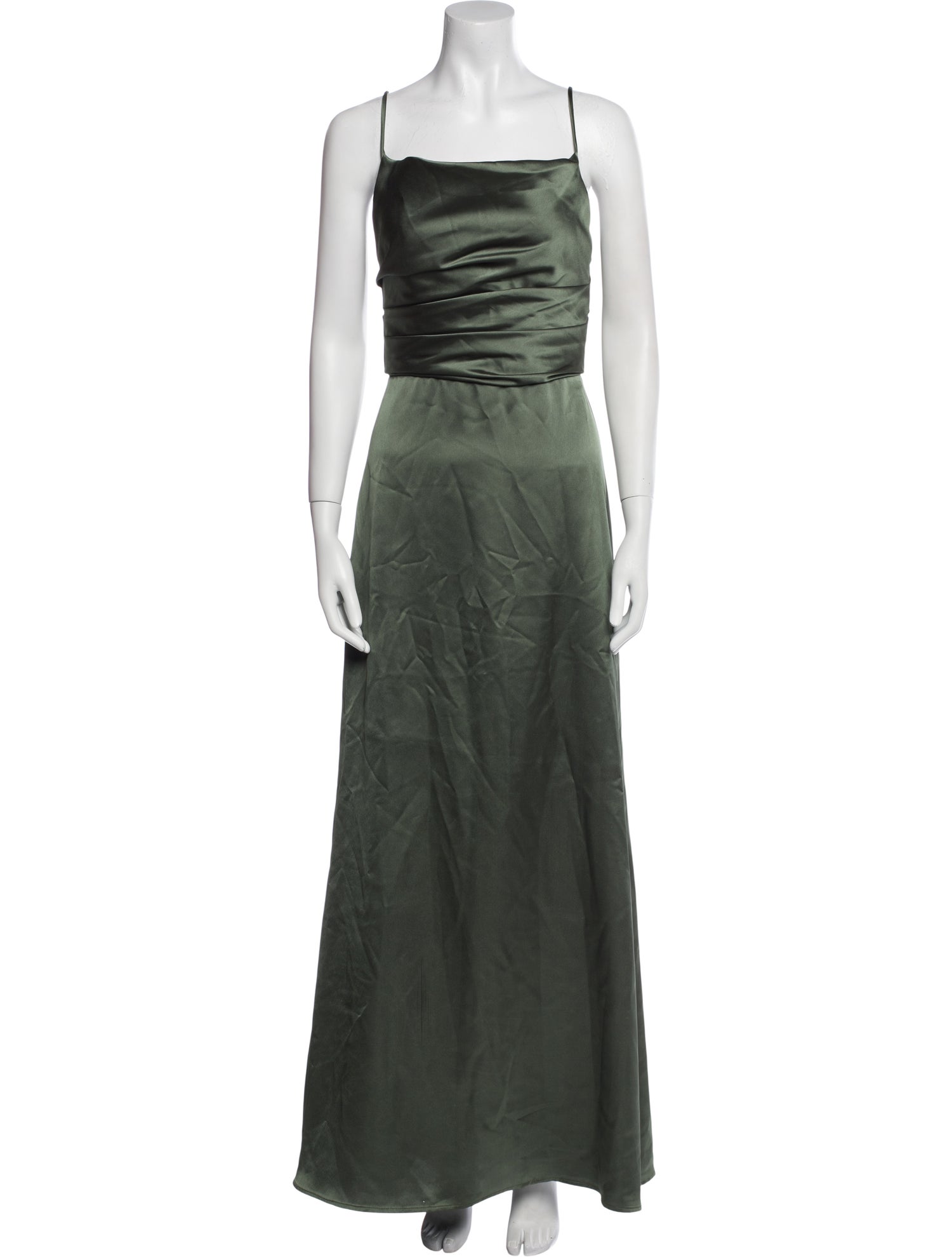 Amsale Square Neckline Long Dress