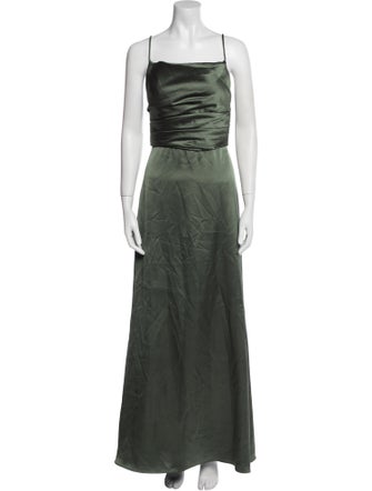 Amsale Square Neckline Long Dress