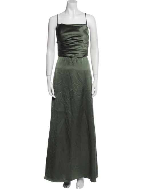 Amsale Square Neckline Long Dress