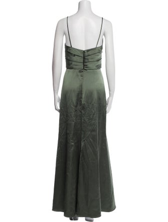 Amsale Square Neckline Long Dress