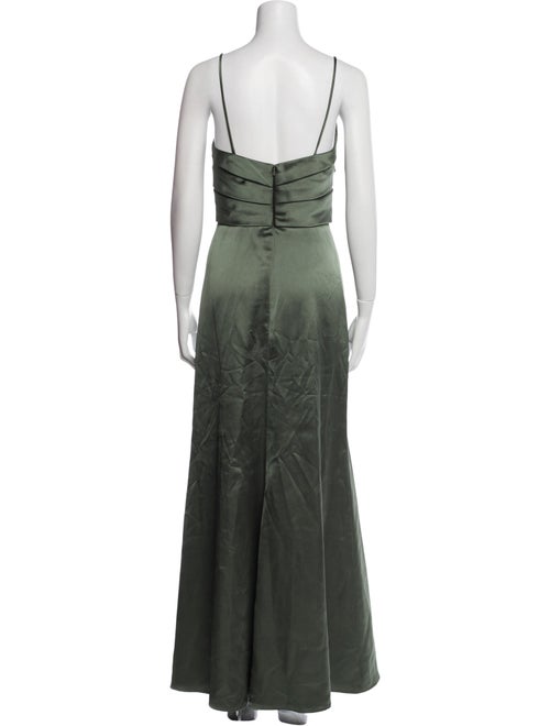 Amsale Square Neckline Long Dress