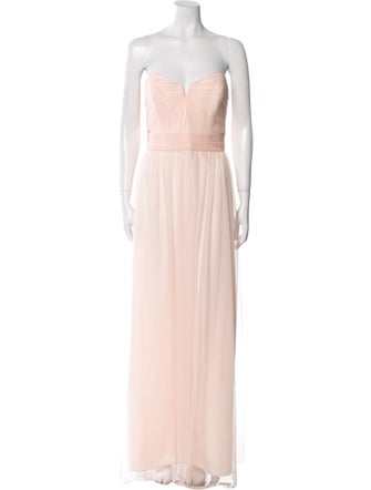 Amsale Strapless Long Dress