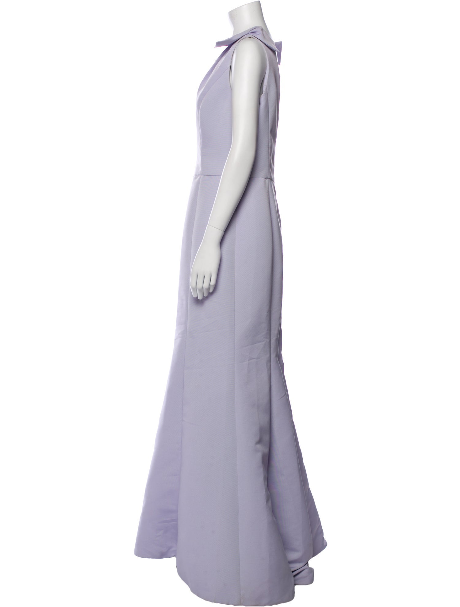 Amsale V-Neck Long Dress