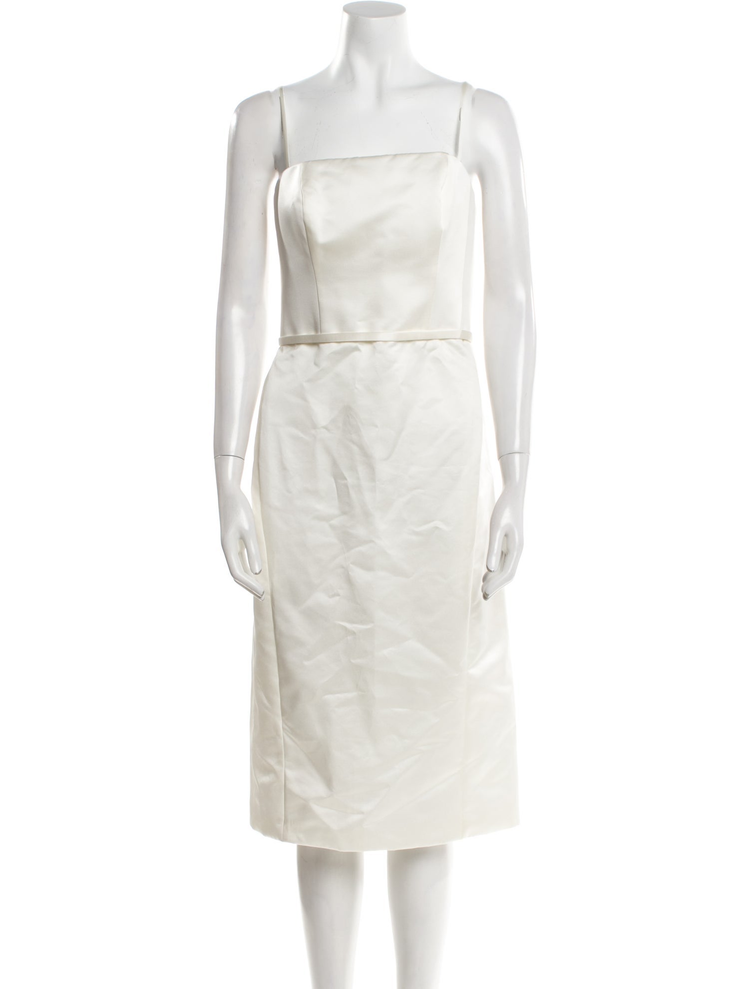 Amsale Square Neckline Midi Length Dress