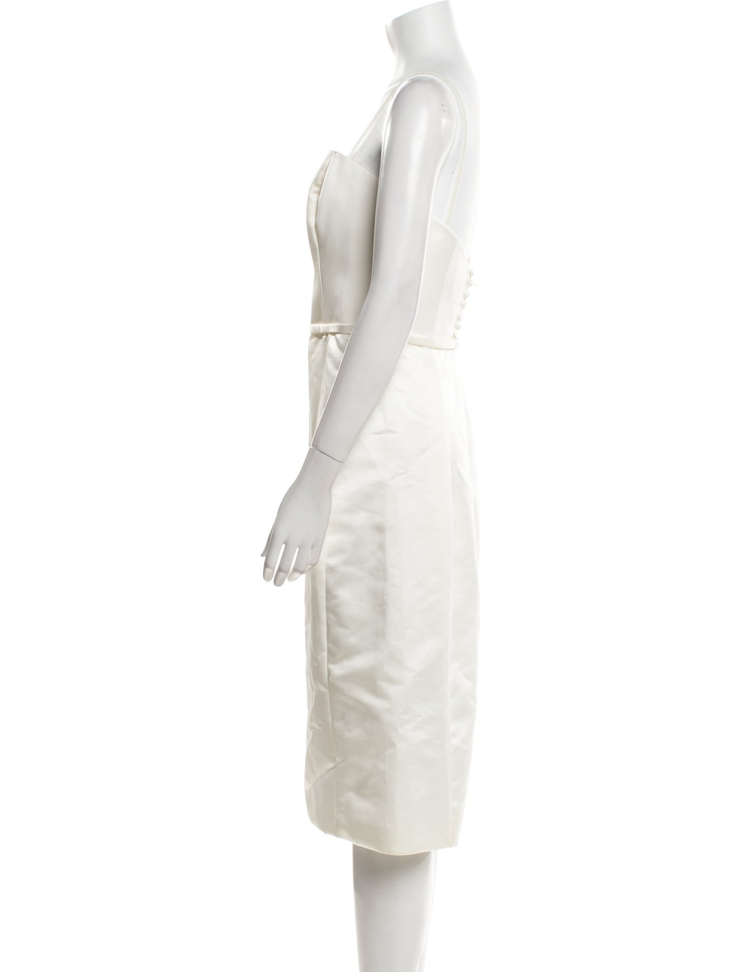 Amsale Square Neckline Midi Length Dress