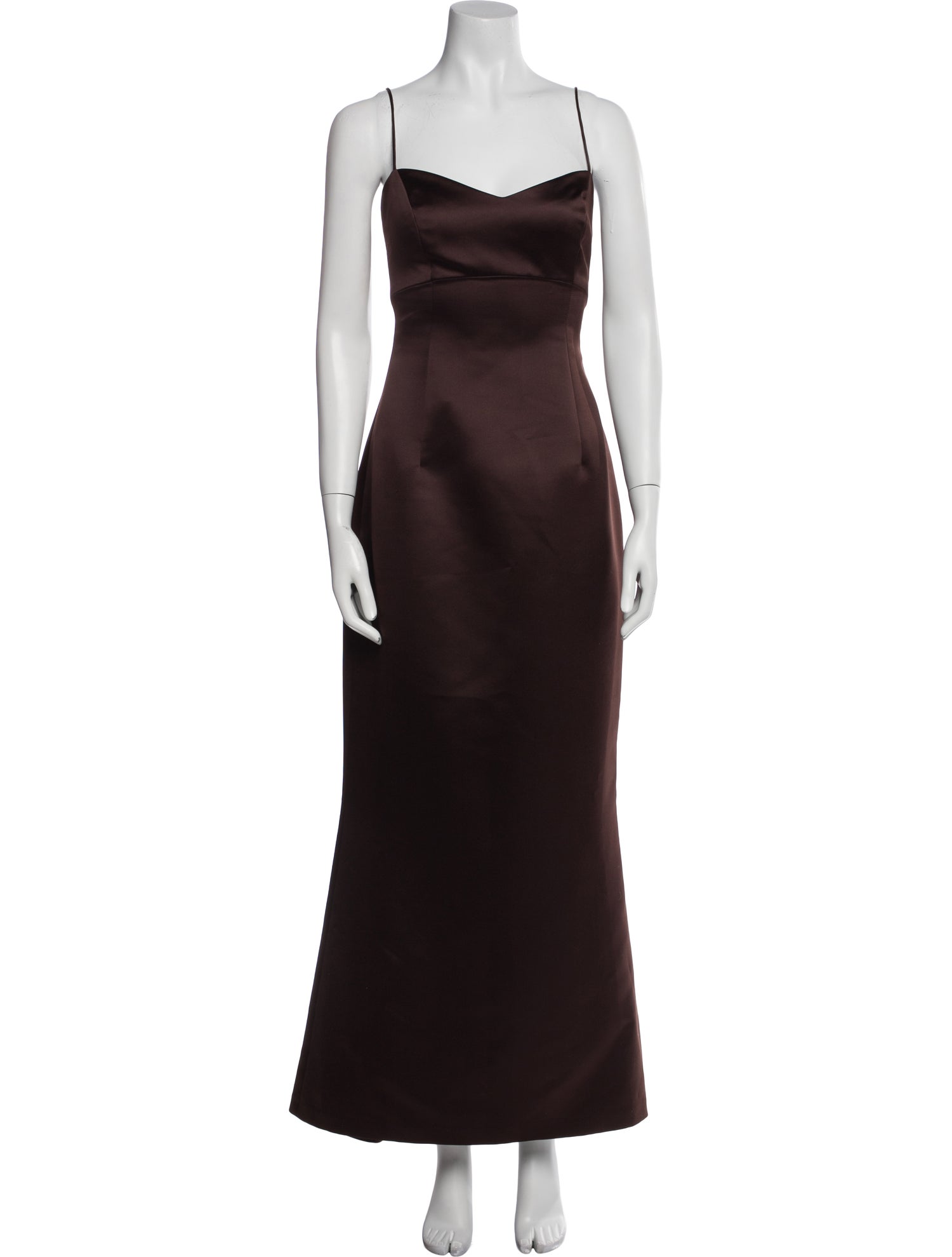 Amsale Square Neckline Long Dress