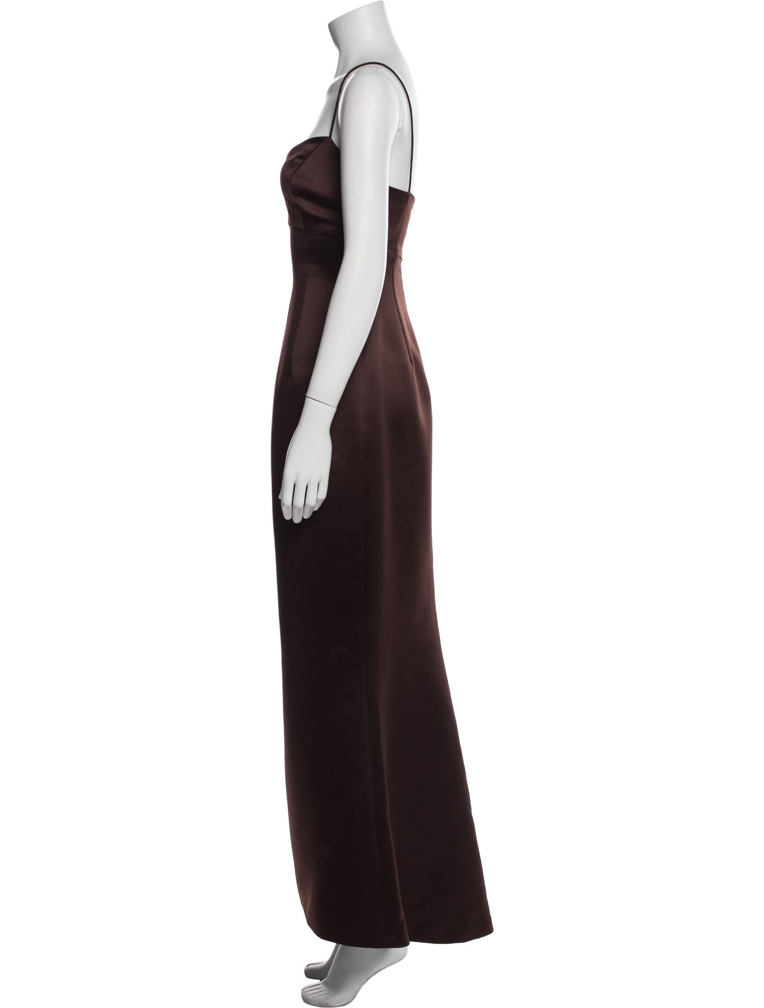 Amsale Square Neckline Long Dress