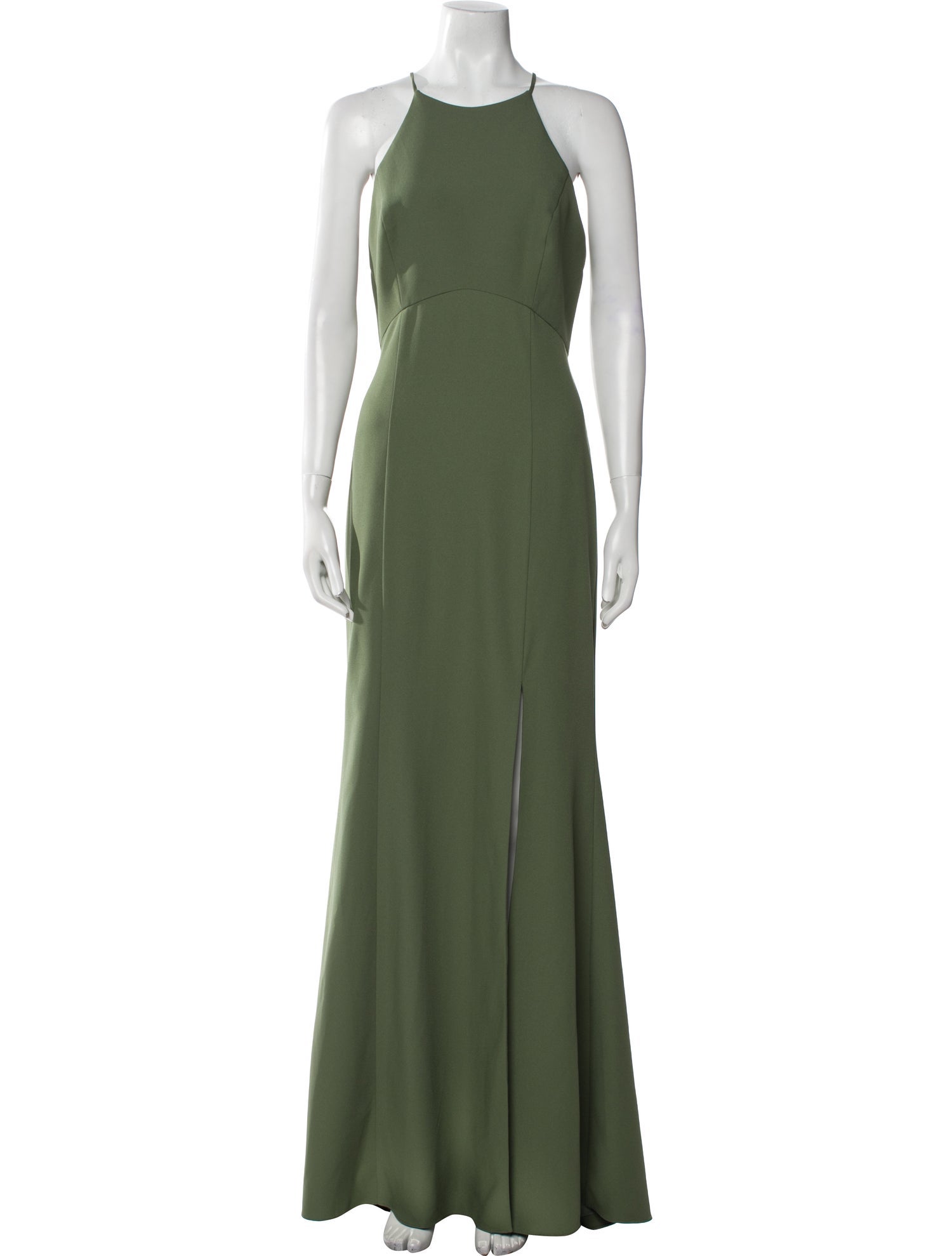 Amsale Crew Neck Long Dress