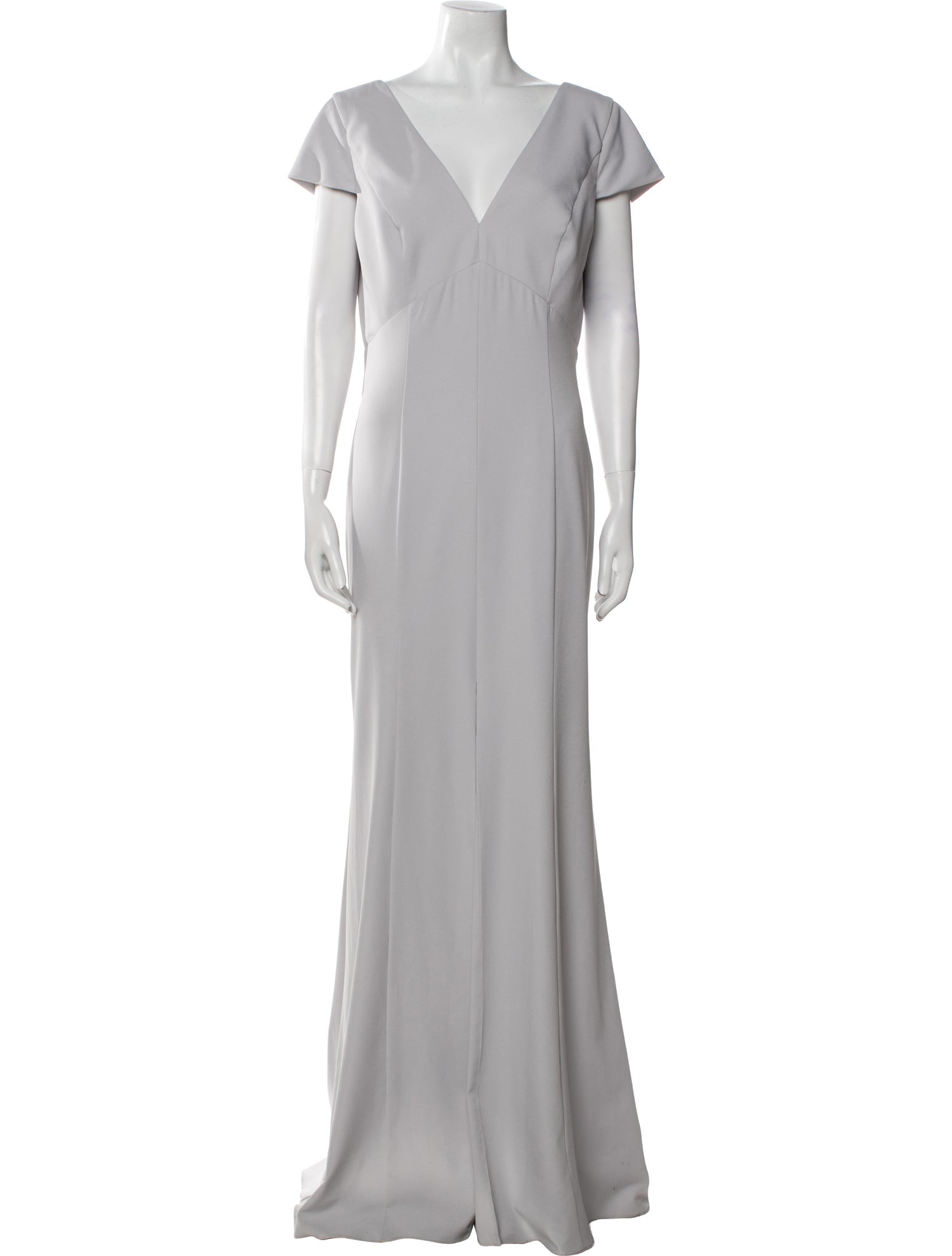 Amsale V-Neck Long Dress