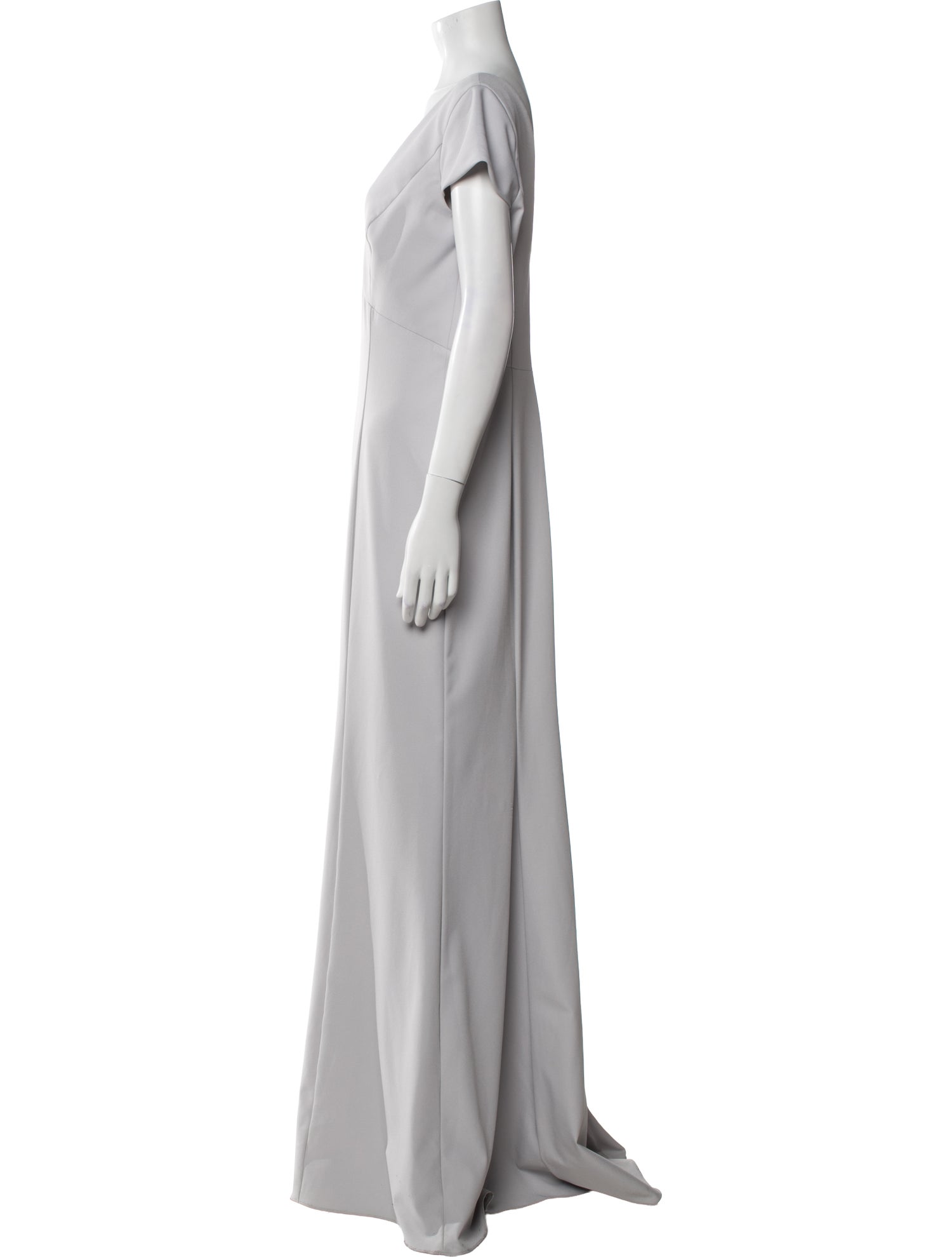 Amsale V-Neck Long Dress