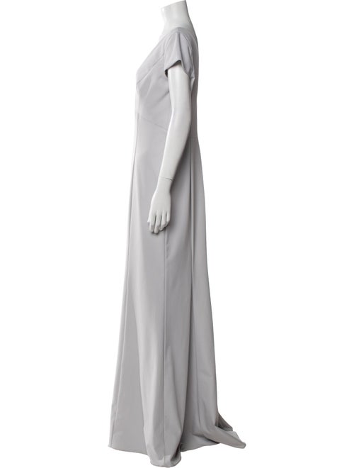 Amsale V-Neck Long Dress