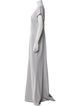 Amsale V-Neck Long Dress