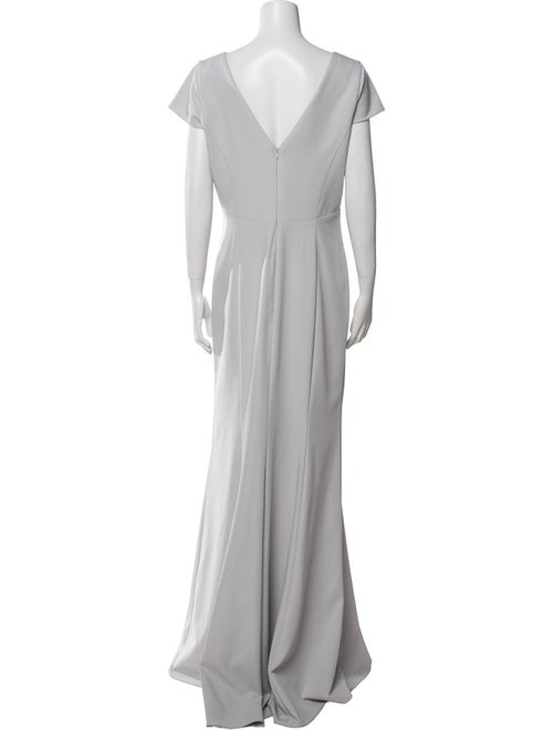 Amsale V-Neck Long Dress