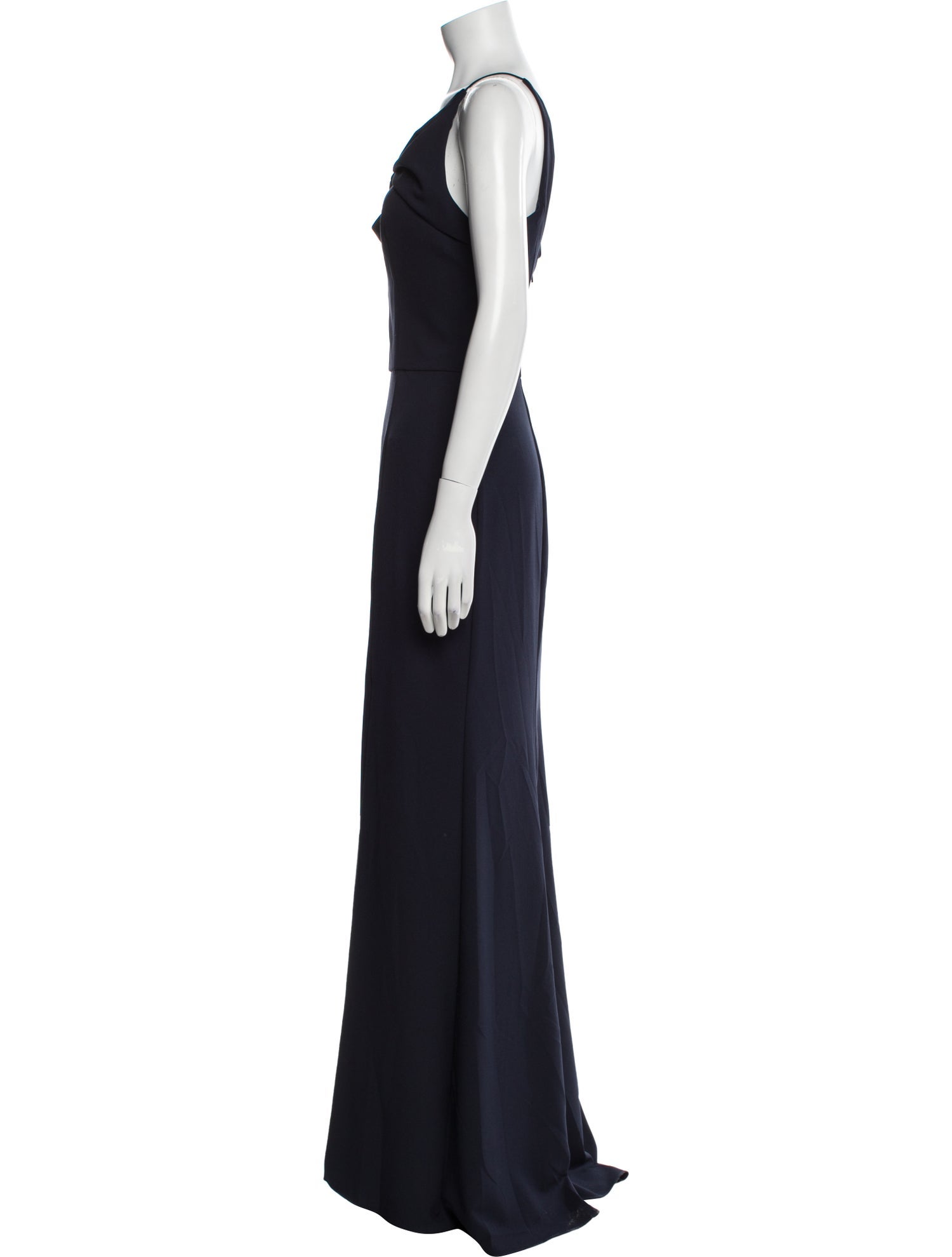 Amsale V-Neck Long Dress