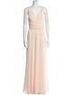 Amsale V-Neck Long Dress