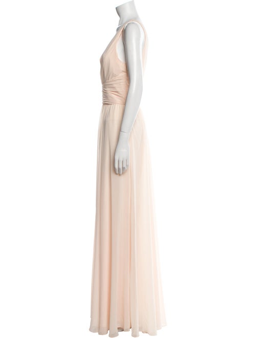Amsale V-Neck Long Dress