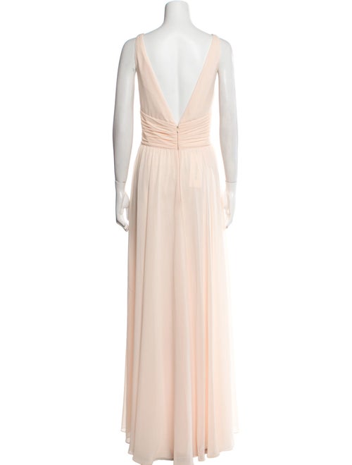 Amsale V-Neck Long Dress