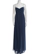 Amsale Square Neckline Long Dress