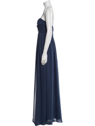 Amsale Square Neckline Long Dress