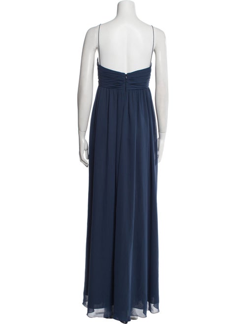Amsale Square Neckline Long Dress
