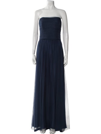 Amsale Strapless Long Dress