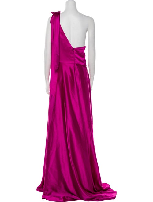 Amsale One-Shoulder Long Dress
