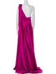 Amsale One-Shoulder Long Dress