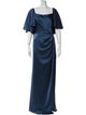 Amsale Square Neckline Long Dress