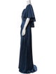 Amsale Square Neckline Long Dress