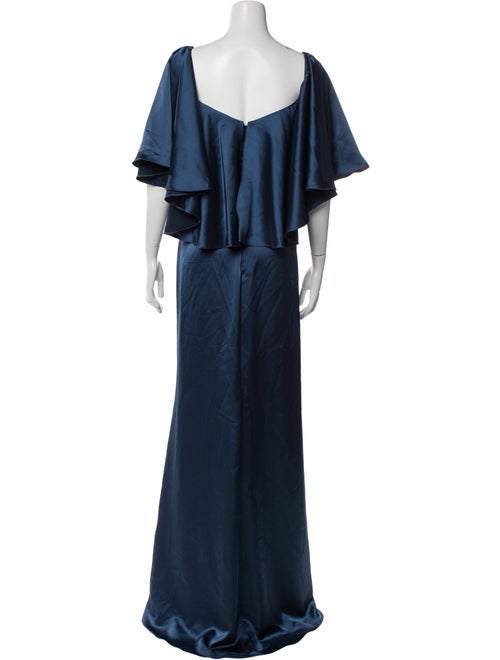 Amsale Square Neckline Long Dress