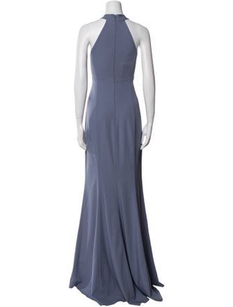 Amsale Halterneck Long Dress