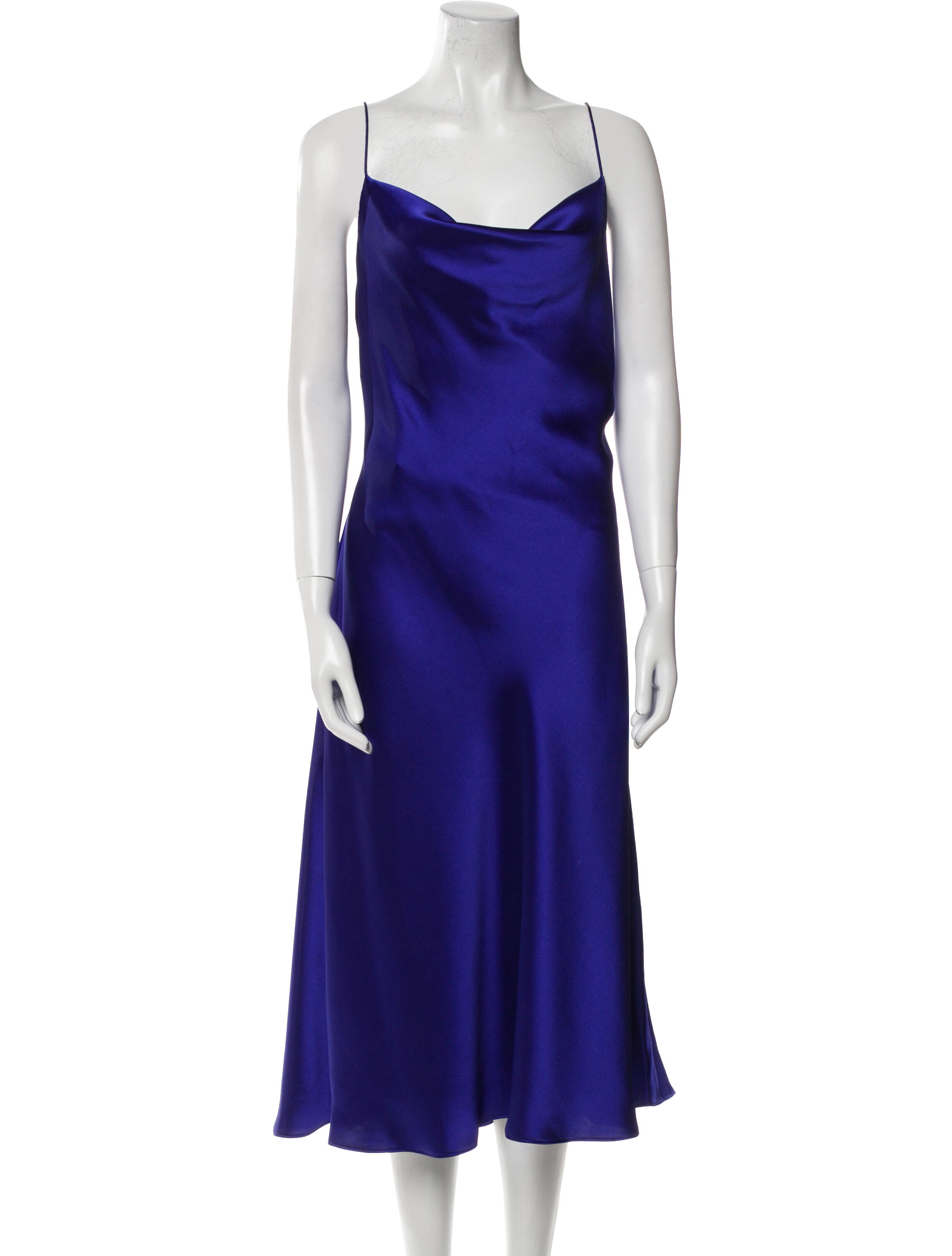 Amsale Cowl Neck Midi Length Dress