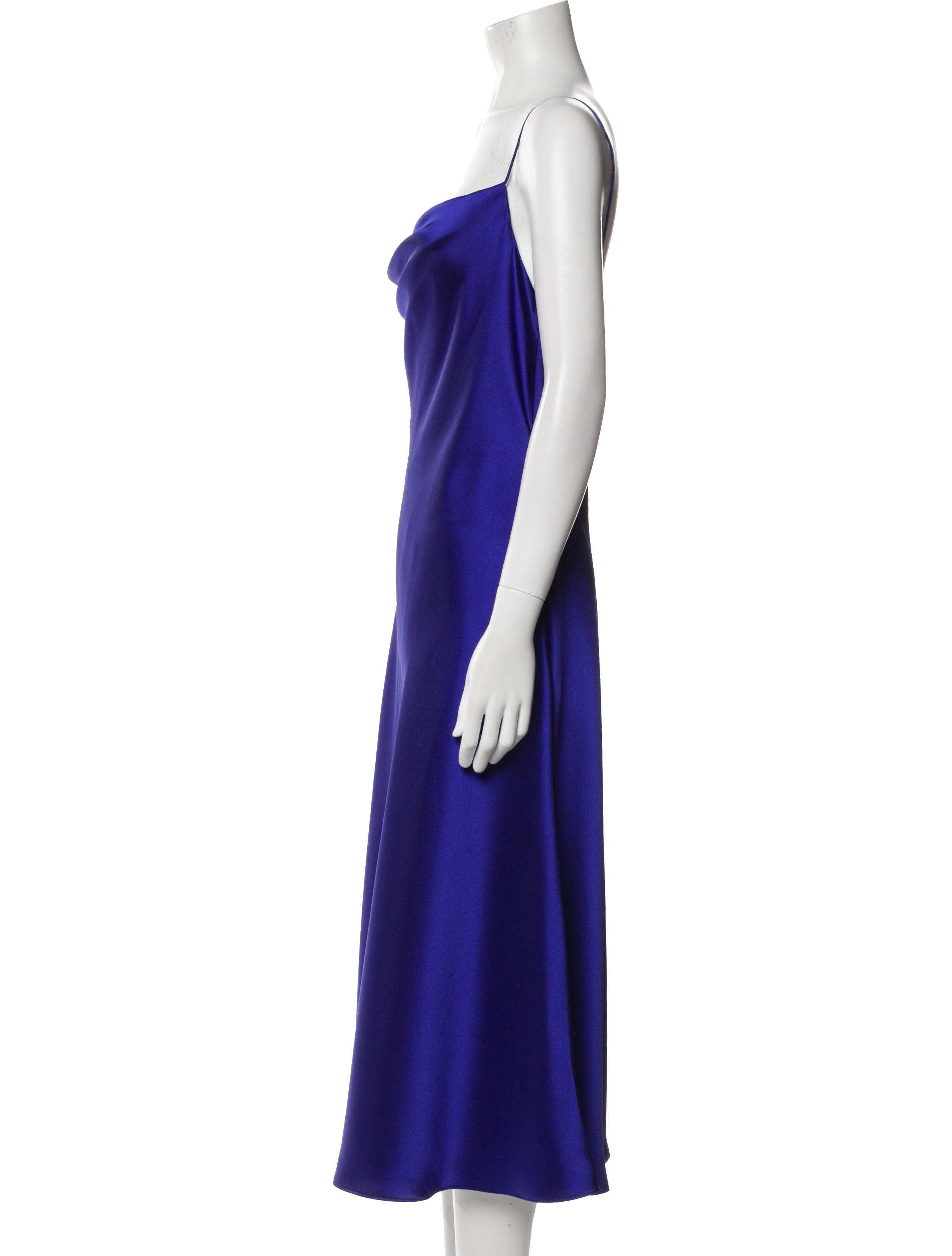 Amsale Cowl Neck Midi Length Dress