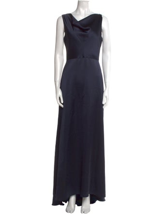 Amsale Cowl Neck Long Dress