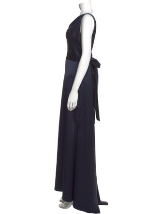 Amsale Cowl Neck Long Dress
