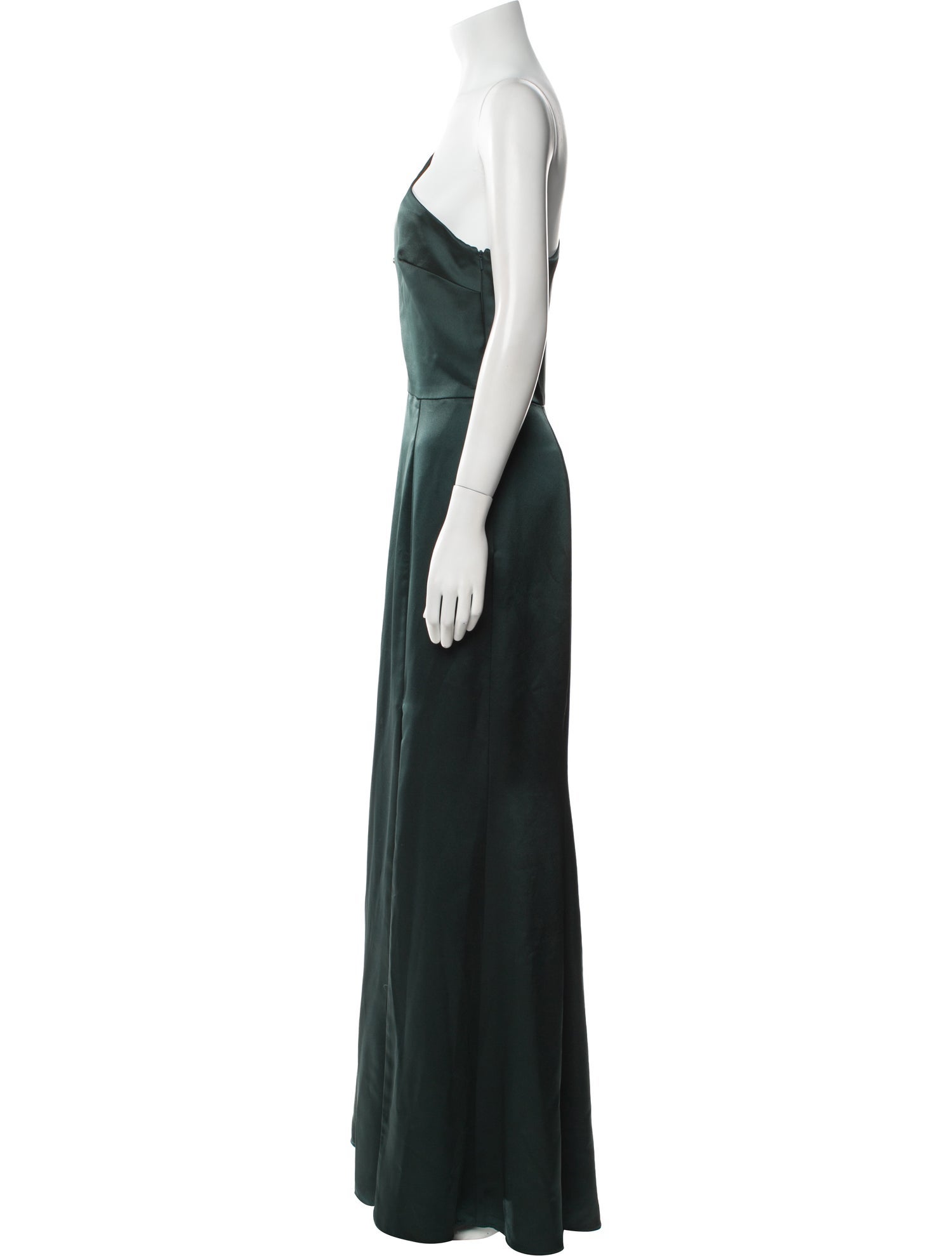amsale one shoulder bridesmaid dress Fluid Satin Off-the-Shoulder Gown Black / 4