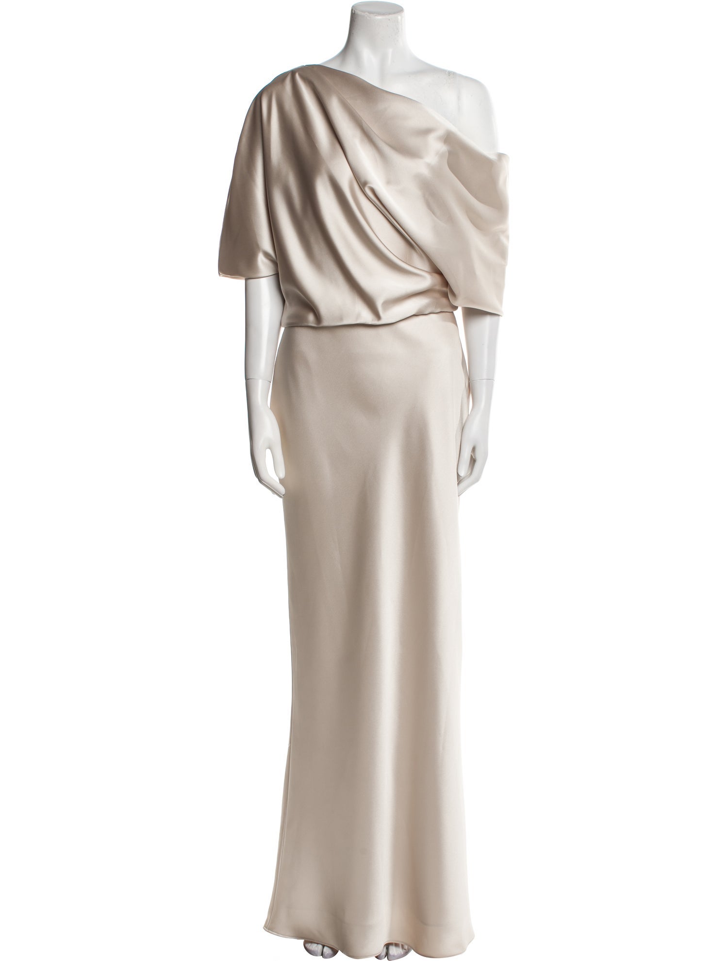 Amsale One-Shoulder Long Dress