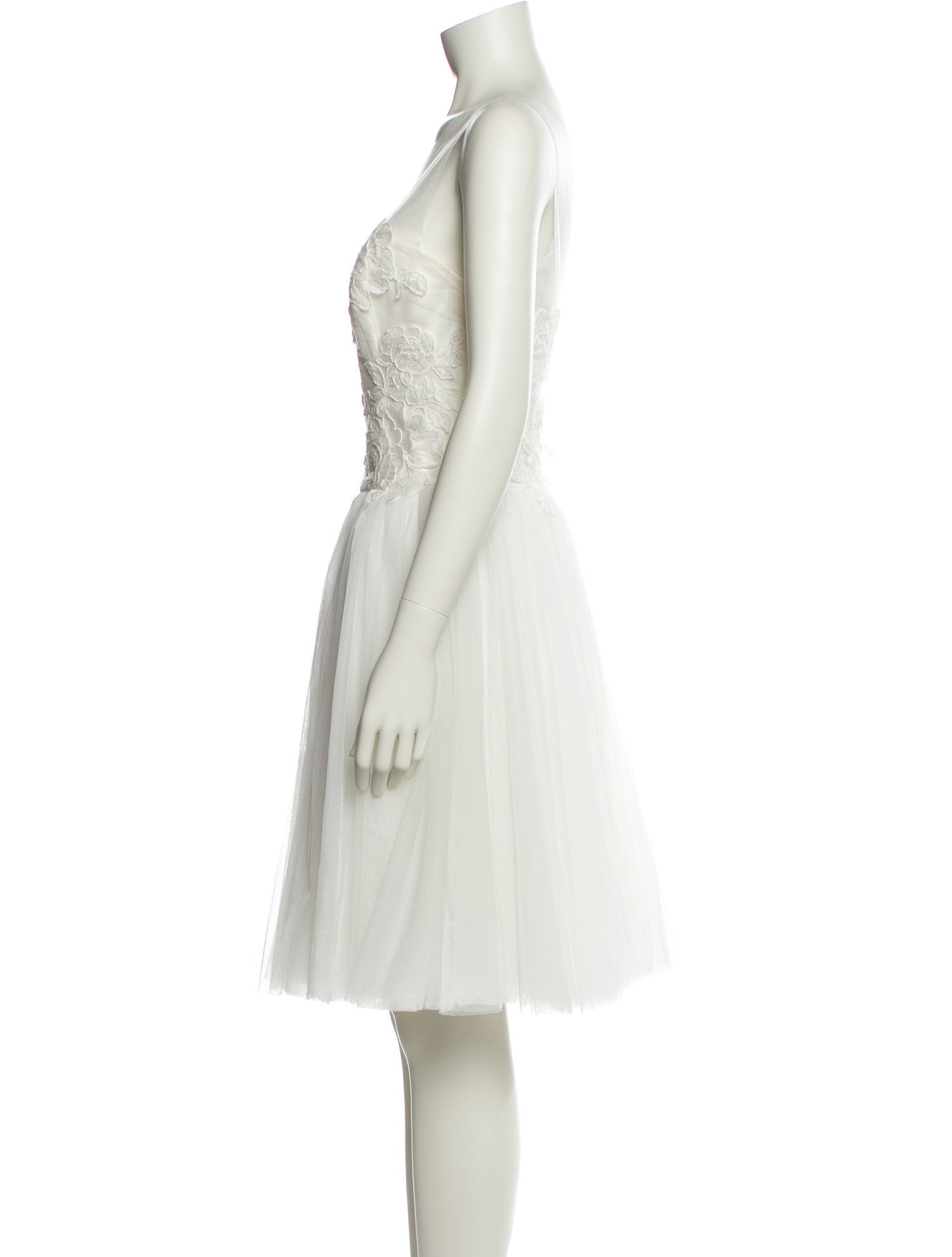 Amsale Strapless Knee-Length Dress w/ Tags