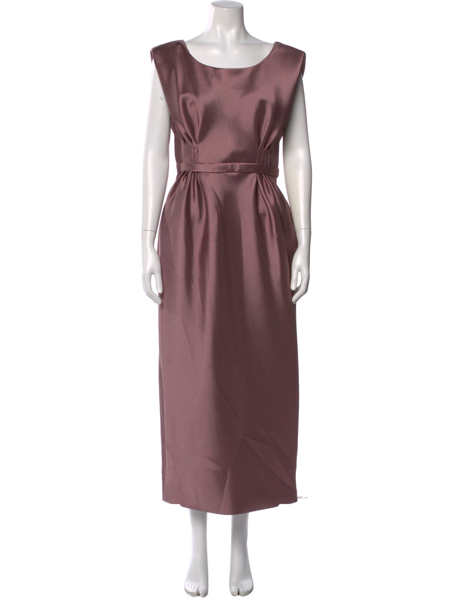 Amsale Scoop Neck Long Dress