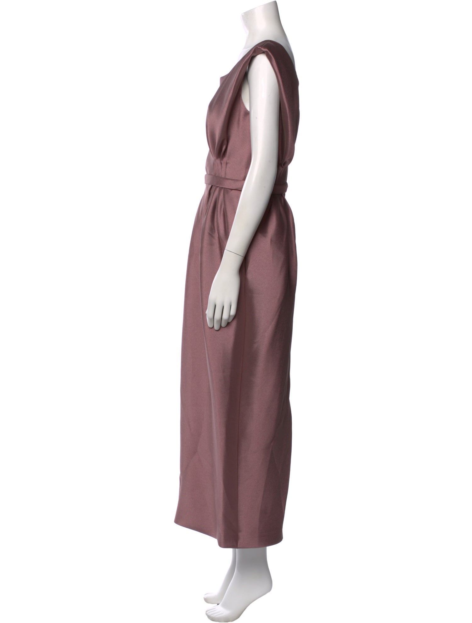 Amsale Scoop Neck Long Dress
