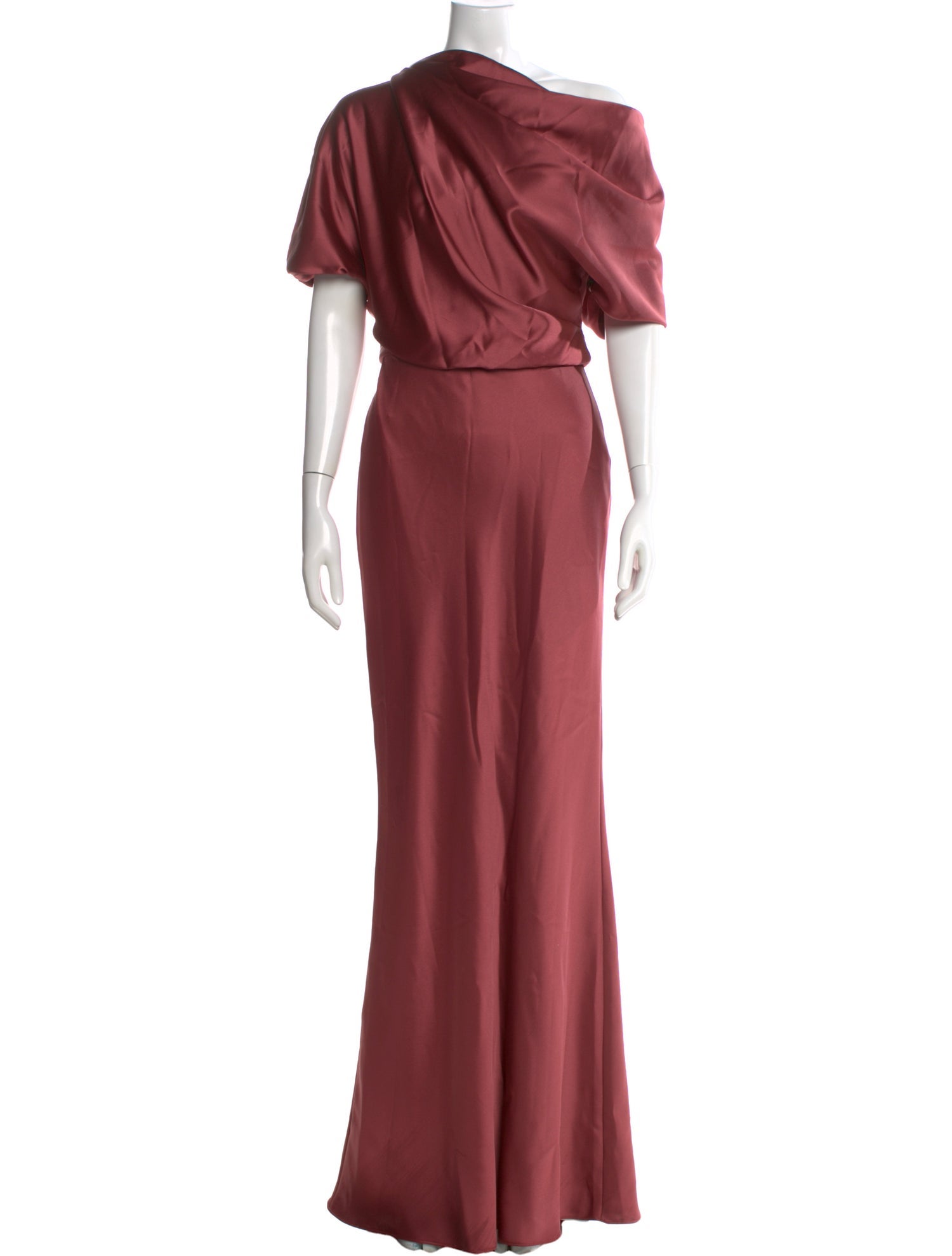 Amsale One-Shoulder Long Dress