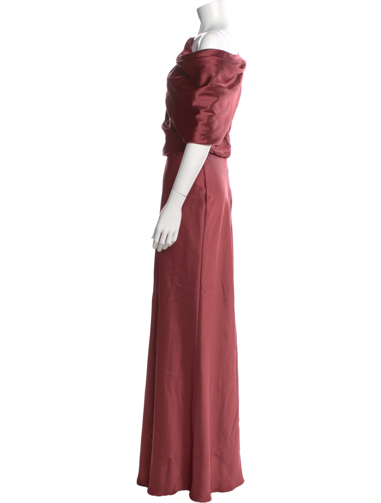 Amsale One-Shoulder Long Dress