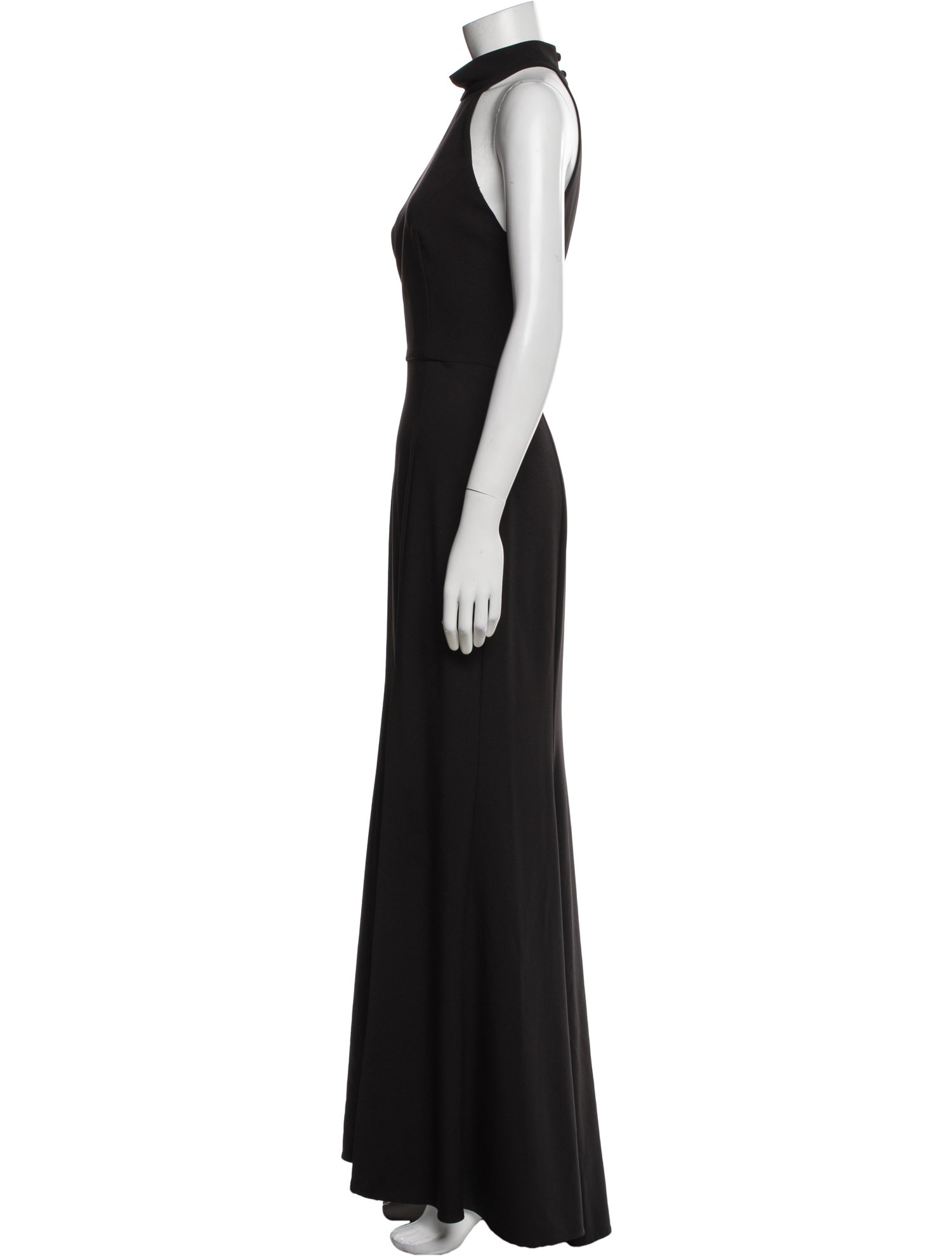 Amsale Mock Neck Long Dress