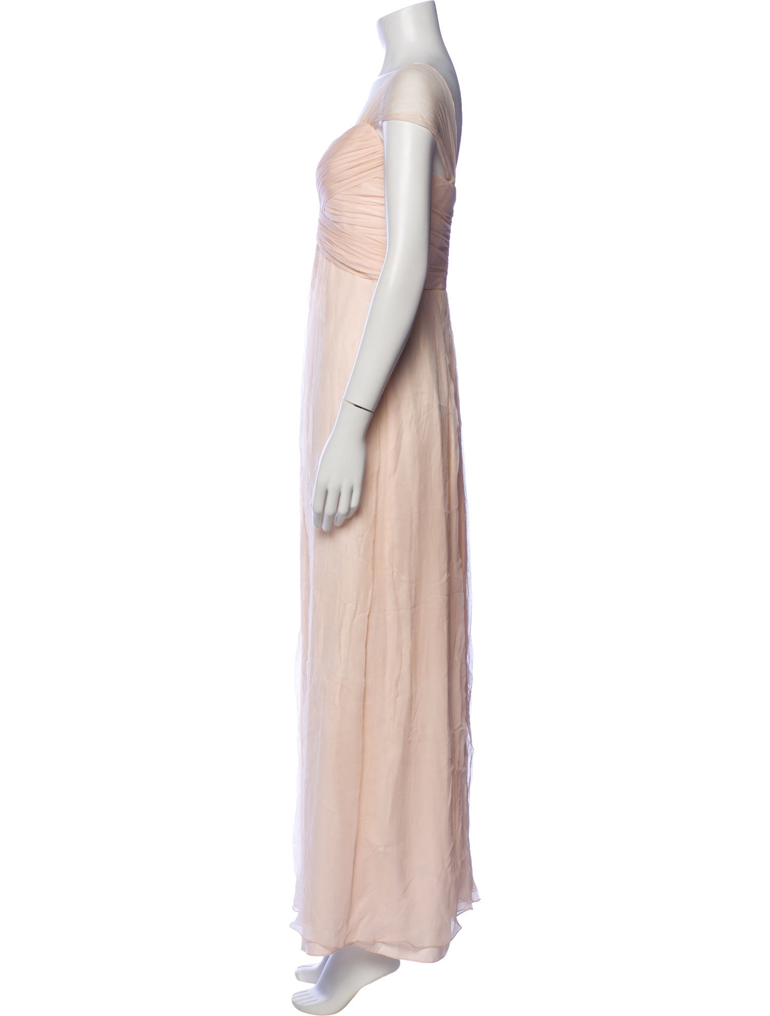 Amsale Silk Long Dress