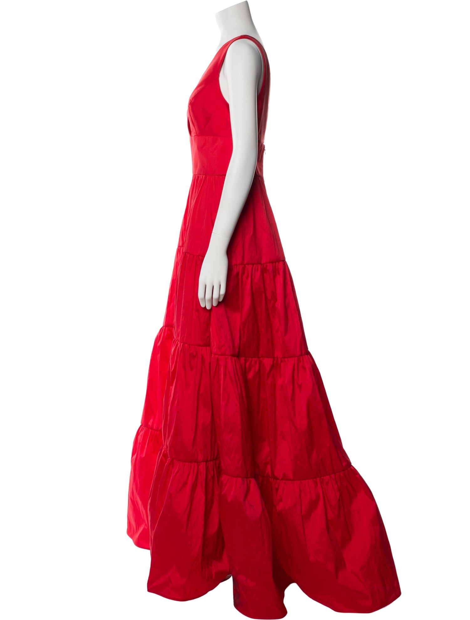 Amsale V-Neck Long Dress